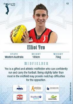 2012 Footy AFL Draft Prospects #12 Elliot Yeo Back